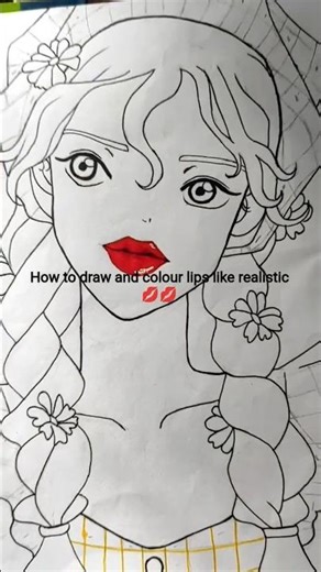 How to Draw Lips 👄 l Realistic Lips Drawing #art #easydrawing #drawing #lipsdrawing