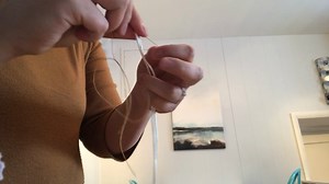 Watch How to thread satin/nylon cord through these beads when it is doubled up. on Amazon Live