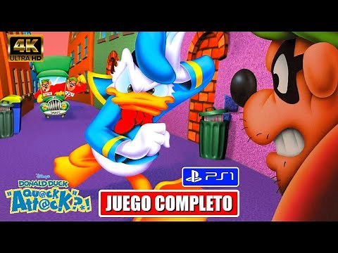 PATO DONALD QUACK ATTACK [4K] Juego Completo ESPAÑOL - FULL GAME PS1 Remastered (4K ULTRA HD)