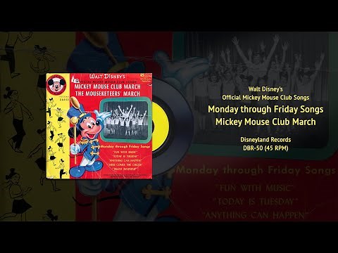 Walt Disney's Mickey Mouse Club Monday through Friday Songs (DBR-50) | Vintage Disney Vinyl Restored