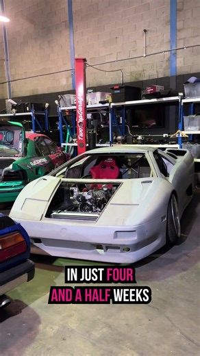 Mounting 13B Turbo Engine in Fake Lamborghini Drift Car Build