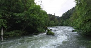 Les Echelles de la Mort - flight around rocks - river - entering tight between trees