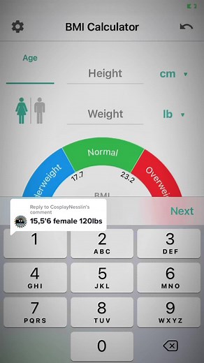 Replying to @CosplayNesslin sorry for messing up the last one #xyzbca #fypシ #viral #BMI #bmicalculator