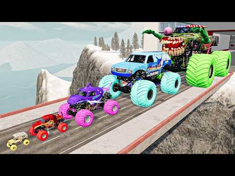 Monster Jam Monster Trucks Max Fun Gameplay - Crashes Rollovers Fire Jumps Stunts Fails Rescue