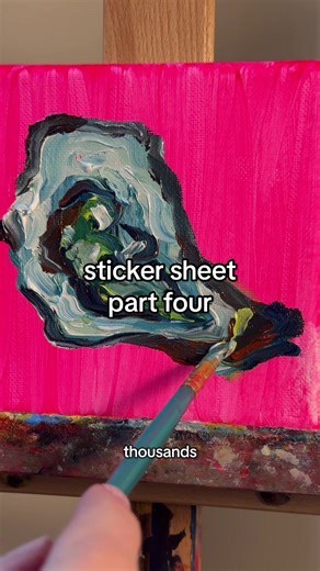 let’s paint a lil oyster sticker!! and chat about selling art - expensive vs inexpensive offerings, what’s worth it, and how i funded art school 💓