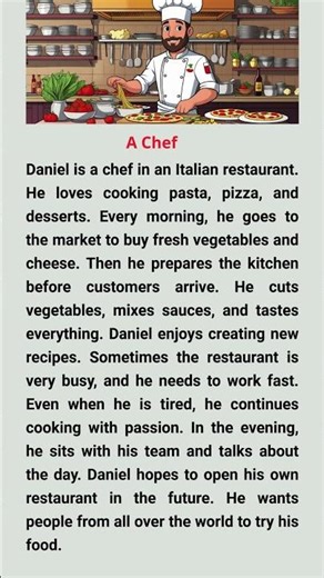 A Chef #learnenglish #shorts