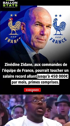 🚨 Zidane sélectionneur des Bleus : un salaire record de 5,4 millions d’euros par an ? 🇫🇷🔥