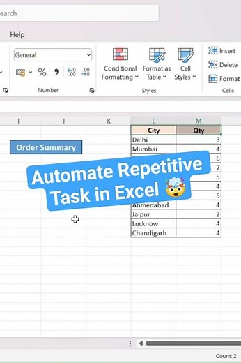 One Click Excel Automation with Record Macro 🔥 #shortsRecord Macro
