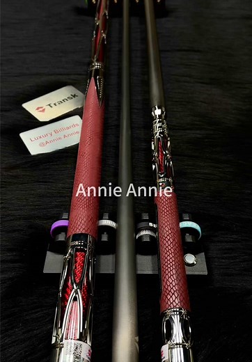 Transk Bright Red Metallic Pool Cue — Metal Series Reliable Cue