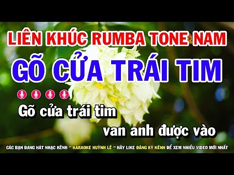 Karaoke Liên Khúc Bolero Nhạc Sến Tone Nam | Gõ Cửa Trái Tim - Chuyến Tàu Hoàng Hôn