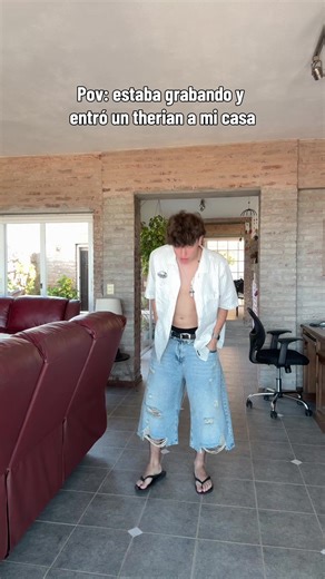 pov: estaba grabando un outfit check y un therian se metió a mi casa #humor #outfit #fyp