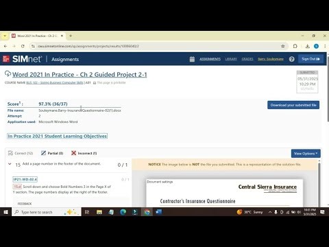 Word 2024 In Practice - Ch 2 Guided Project 2-1 | Word 2021 & 365 Chapter 2