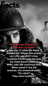 191K views · 8.1K reactions | Lyudmila Pavlichenko, nicknamed “Lady Death,” joined the Soviet Army at 17 and became the most successful female sniper in history. Feared on the Eastern Front and admired by Roosevelt himself, she was a young woman who simply refused to back down. #WWIIHistory #LyudmilaPavlichenko #WomenAtWar #fblifestyle #WarStories | The War Room | Facebook