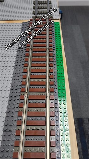 Wanted to show another great way to use a Lego brick separator by straightening tiles on ballasted train track. #lego #brick #Seperator #train | Bevins Bricks