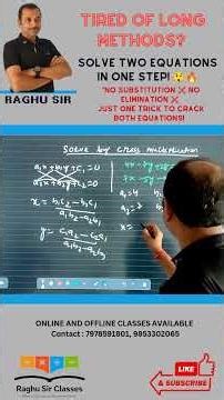 Solve Linear Equations in Seconds! ⚡ Cross Multiplication Trick Explained”
