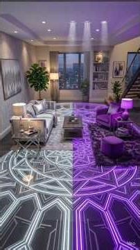 THIS GEOMETRIC SILVER & PURPLE EPOXY FLOOR IS INSANE 🤯💜#shorts #epoxyfloor #diy #design #art