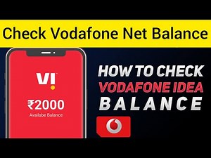 How To Check Vodafone Net Balance || How To Check My Vodafone Internet Balance