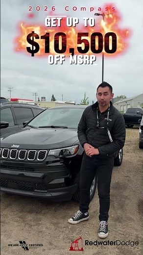 Point Your Compass Toward Huge Savings: Up to $10,500 OFF New 2026 Jeep Compass | Redwater Dodge AB