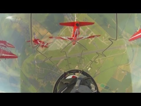 Amazing cockpit view of Red Arrows display