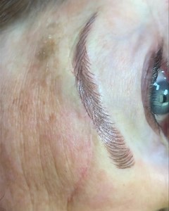 We went over a scar on her left brow. ❤️ | Permanent Makeup by Amanda Smith