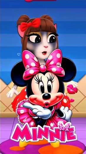 Minnie Mouse & My Talking Angela 2 #trending #minniemouse #newshorts #funny #cosplay