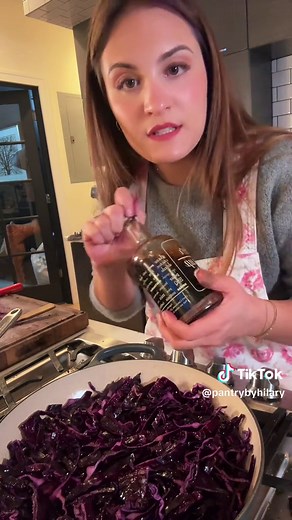 My favorite way to eat red cabbage is by making this sweet & sour German cabbage recipe. This meal was so good and easy! Stay tuned for potato salad and schitzel videos. #redcabbage #sweetandsour #schnitzel #sidedish #easyrecipe #vegetablesidedish #quickcabbagerecipe