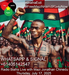 On this edition of Radio Biafra Live, Mazi Jonathan Chinedu delivers a powerful message to Biafrans at home and abroad, reaffirming the unshakable commitment to the Biafran cause. As the call for #BiafraExit grows louder, he renews the demand for the immediate release of Mazi Nnamdi Kanu and urges unity, resilience, and unwavering focus in the fight for self-determination. #FreeMaziNnamdiKanuNow #BiafraFreedom #RadioBiafra #VoiceOfThePeople | The Biafra Digest