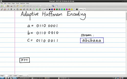 Adaptive Huffman Encoding 练习讲解