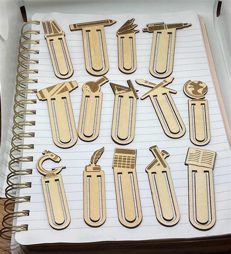 Laser Cut Wood Bookmark | Teacher & Book Lover Gift - Etsy