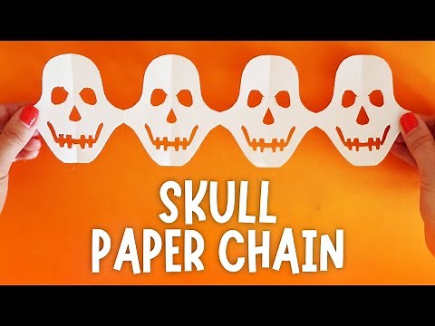 How to Make a Skull Paper Chain | DIY Halloween Decorations