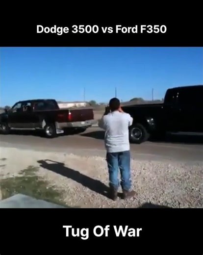 Dodge 3500 vs Ford F350 Tug Of War #dodge #ford #f250 #f350