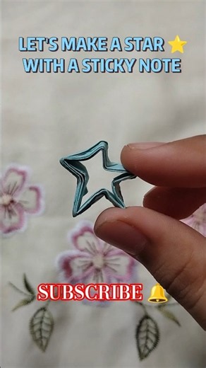 ✨ Turn a simple sticky note into an amazing paper star!#shorts#papercraft #stickynote #origami #diy
