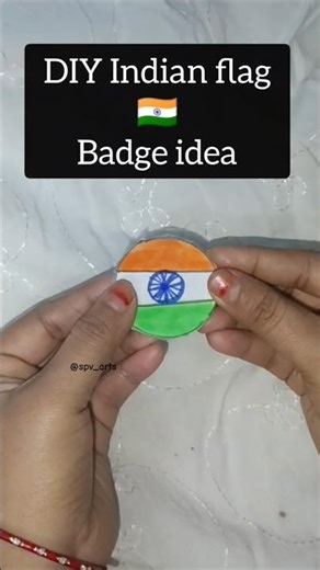 DIY badge/DIY republic day craft ideas #republicday #craft #diy #indianflag