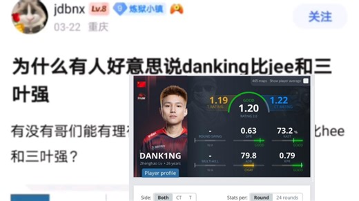 为什么有人好意思说DANKING比jee和三叶强