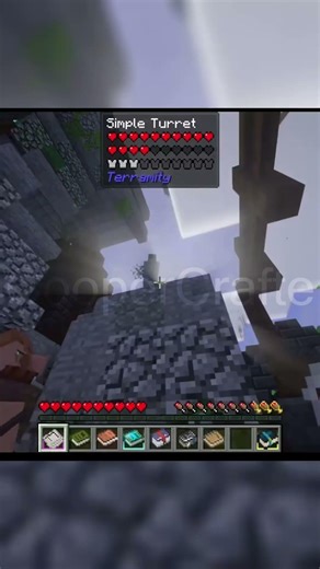 They can't kill turrets - Minecraft #minecraft #minecraftshorts