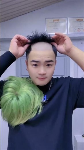 This Expression Is Really Amazing😄#Tóc Giả Nam #Tóc Giả#メンズウィッグ #ウィッグ