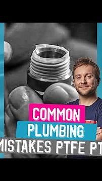 PTFE Tape on a fitting the right way plumbing tips #shorts