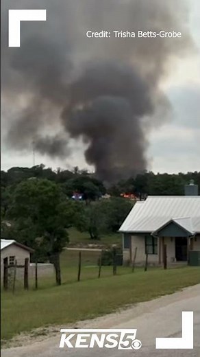 Smoke from home explosion and fire in Gillespie County on Wednesday morning