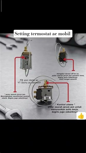 setel termostat ac mobil,setel cut off kompresor AC mobil, otomatis kompresor AC mobil #automobile