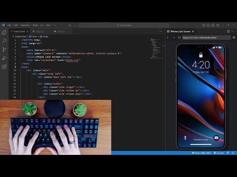 ASMR Programming - Coding iOS (iPhone) Lock Screen - No Talking