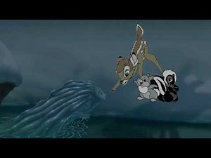 Bambi, Thumper and Flower meeting the Spring Sprite