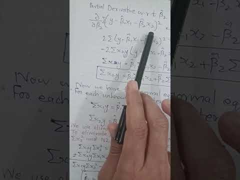 Derivation of MLRM Coefficients (2 Independent Variables) | Part 2 | Econometrics Tutorial