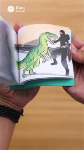 Dinosaur vs Ninja Battle ⚔️ Fight Art Animation