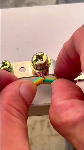 Installing Copper Stranded Wire to Ground Terminal with Screws Using a Screwdriver #shorts