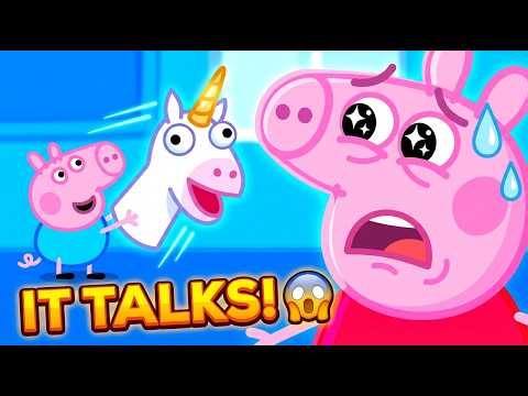 Peppa Pig Horror Story: George's Haunted Unicorn Toy 👻 | Funny Peppa Animation