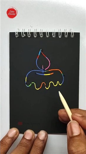 So unique drawing paper candle step-by-step video #drawing #art