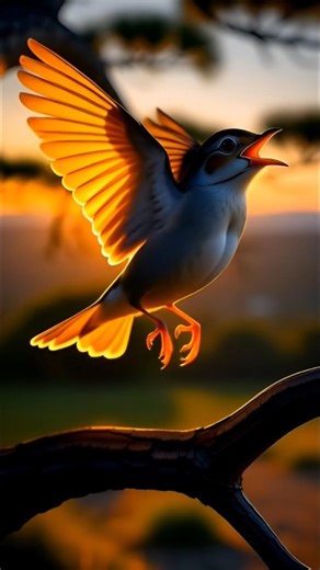 the little bird calls out to its mother