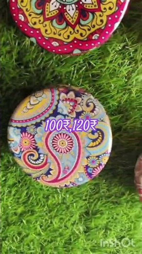 High quality imported mandala art tin boxes Size - 4.5 Rs.100 ,5.5inch-120₹-6374339751-mop-10 piece