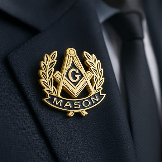 Customized Pin Factory Masonic Lapel Pins Made Personalized Metal Soft Enamel Pin Custom Masonic Forget Me Not Brooch Badge