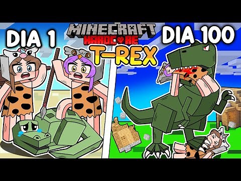 🦖Sobreviví 100 DÍAS siendo un T-REX en Minecraft HARDCORE!